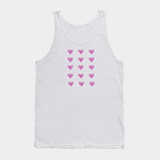 Sad Pink Broken Heart Set Pack Tank Top